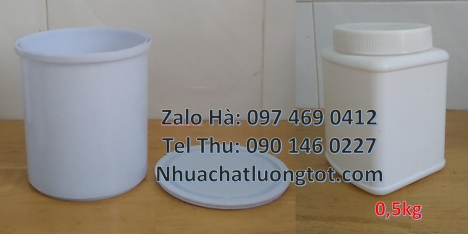 Hũ đựng bột ngũ cốc, Hũ nhựa 50gr 100gr đựng thuốc sâu, hũ 200gr garenty, hũ đựng phân bón, giá bán