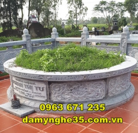 Những mẫu mộ tròn bằng đá đẹp chuẩn kích thước phong thuỷ