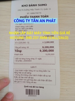 Máy Tính Tiền giá rẻ cho Tiệm Bánh
