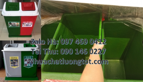 thùng đựng rác nắp lật giá rẻ, Thùng rác nhựa nắp lật bộ 3, thùng rác nhựa composite, thùng rác hộ g
