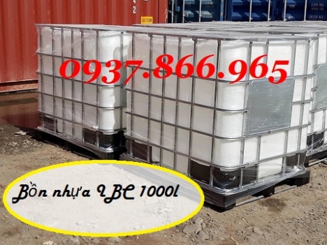 Giá bồn nhựa cũ, bồn nhựa IBC tại hà nội, bồn nhựa có van xả dưới đáy, bồn nhựa đựng dung dịch lỏng