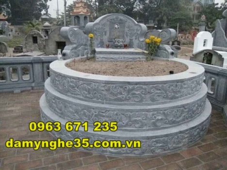 Những mẫu mộ tròn bằng đá đẹp chuẩn kích thước phong thuỷ