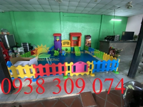Bộ nhà leo cầu trượt 2 khối dành cho bé 18 tháng-5 tuổi