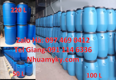 Phuy nhựa 120 lít, Phuy nhựa 150 lít nắp mở Giá bán thùng phi nhựa 30l, Thùng phi nhựa 200l, Thùng p