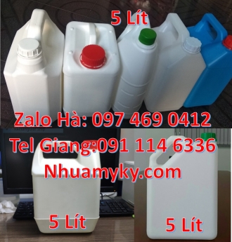can 1l hdpe vuông, Can 1l chia vạch đựng thuốc diệt rầy, Can 2l vuông, can 4l tròn đựng thuốc tẩy, c