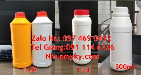 Chai 100ml màu trong,  Chai nhựa vuông 500ml đựng axit. Chai nhựa 50ml 30ml đựng thuốc diệt nấm, Cha