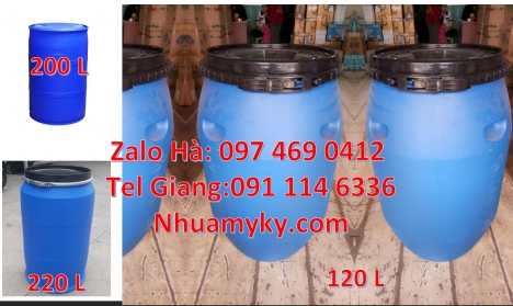 Phuy nhựa 120 lít, Phuy nhựa 150 lít nắp mở Giá bán thùng phi nhựa 30l, Thùng phi nhựa 200l, Thùng p