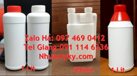 Chai 100ml màu trong,  Chai nhựa vuông 500ml đựng axit. Chai nhựa 50ml 30ml đựng thuốc diệt nấm, Cha