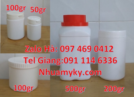 Hũ nhựa 1kg đựng thuốc thú y, Hũ hóa chất. Lọ nhựa Hũ nhựa 1.5kg vuông, Hũ 1.2 lít, hũ 1kg vuông,
