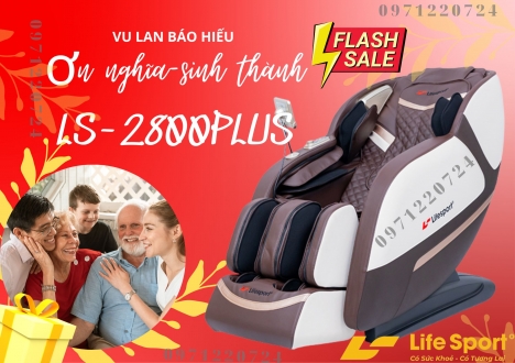 Ghế Massage Toàn Thân Lifesport LS-2800Plus - Khuyến Mãi Giảm Giá Đến 45%