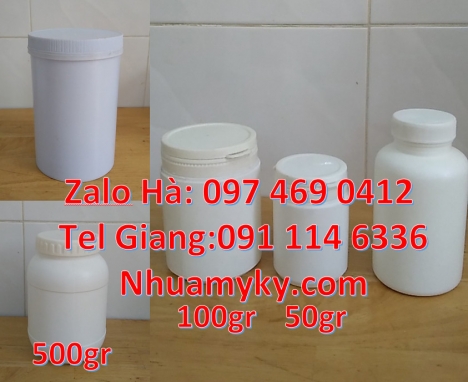 Hũ nhựa 1kg đựng thuốc thú y, Hũ hóa chất. Lọ nhựa Hũ nhựa 1.5kg vuông, Hũ 1.2 lít, hũ 1kg vuông,