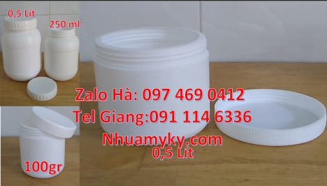 Hũ nhựa 1kg đựng thuốc thú y, Hũ hóa chất. Lọ nhựa Hũ nhựa 1.5kg vuông, Hũ 1.2 lít, hũ 1kg vuông,