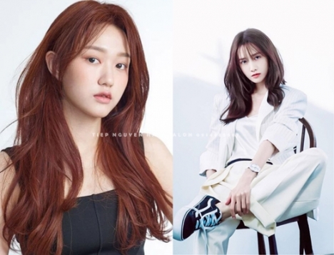 Tóc xoăn sóng lơi ngang tỉa layer cho nàng mái bay. - Tiệp Nguyễn Hair Salon