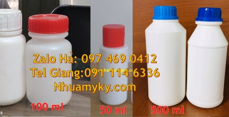 chai nhựa đựng thuốc thủy sản chai nhựa đựng nông dược, chai nhựa pet 50 ml, Chai 30 ml, chai nhựa