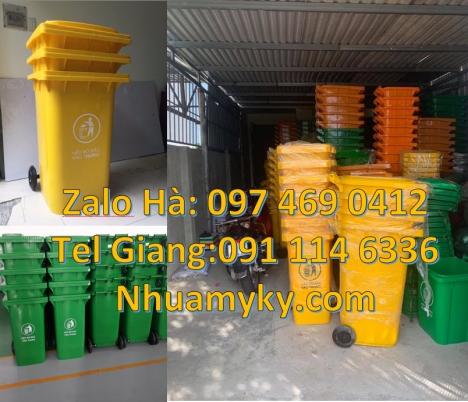 Thùng rác công nghiệp 120l 240l, Thùng rác 60l có bánh xe, Thùng rác 60l không bánh xe Thùng