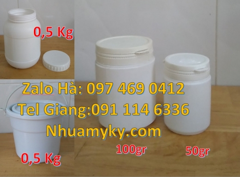 hũ nhựa 250 gr đựng tinh dầu tràm, hủ nhựa 1.5kg đựng đường mía, hũ 0.5kg lùn, Hũ 2kg cao cấp, Hũ
