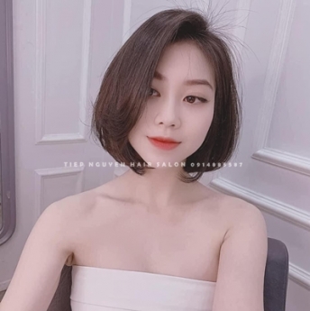 Xoăn bung layer cho nàng tóc ngắn nhẹ nhàng. - Tiệp Nguyễn Hair Salon