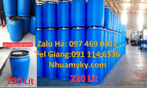 Phuy nhựa 200 lít, Giá bán thùng phi nhựa 150l Thùng phuy 200 lít, Thùng phi 100l đựng dầu nhớt, bồn