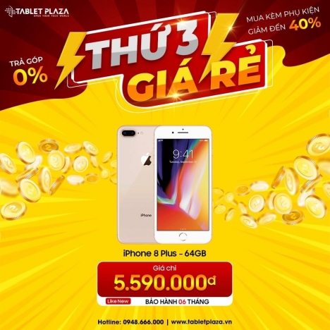 Apple Iphone 8 Plus siêu khuyến mãi tại Tablet Plaza