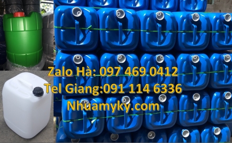 Can 10L đựng hóa chất can 20l giá rẻ, can 25l trắng, Can 5L đựng tinh dầu, Can 30l vuông xanh, can