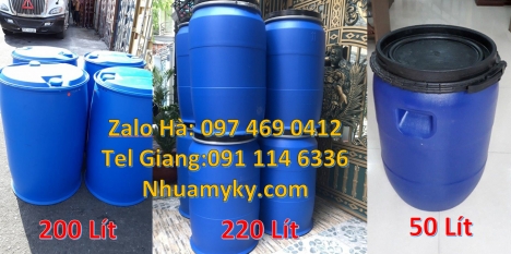 Phuy nhựa 200 lít, Giá bán thùng phi nhựa 150l Thùng phuy 200 lít, Thùng phi 100l đựng dầu nhớt, bồn