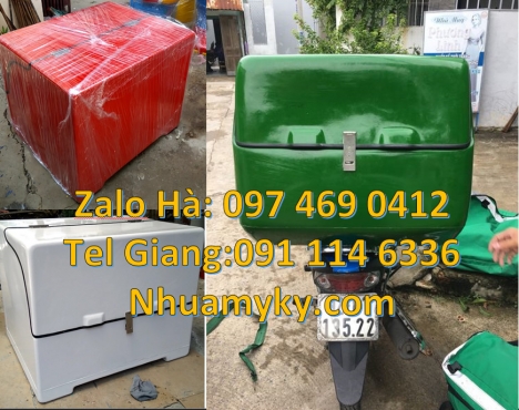 Thùng giữ nhiệt xe máy, Thùng chở hàng cỡ lớn, Thùng chở hàng giữ nhiệt đa năng, Thùng hàng đông l