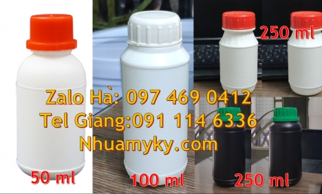 chai nhựa đựng thuốc thủy sản chai nhựa đựng nông dược, chai nhựa pet 50 ml, Chai 30 ml, chai nhựa
