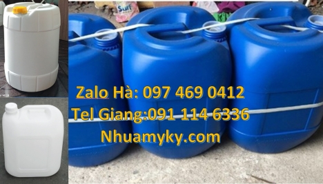 Can 10L đựng hóa chất can 20l giá rẻ, can 25l trắng, Can 5L đựng tinh dầu, Can 30l vuông xanh, can