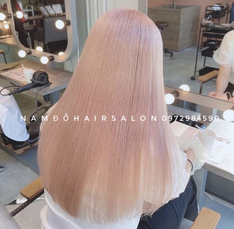 Làm Màu Hồng Nhạt Địa Chỉ Cắt Nhuộm Uy Tín Giá Rẻ Hoài Đức - Nam Đỗ Hair Salon