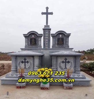 MỘ ĐÁ CÔNG GIÁO – MẪU MỘ CÔNG GIÁO BẰNG ĐÁ TỰ NHIÊN ĐẸP