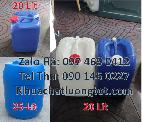 can 20l giá rẻ, can 25l giá rẻ, Can hdpe 20l vuông Can vuông 25l đựng phân bón, can 25l trắng, Can
