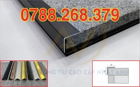 Nẹp nhôm chữ V màu đen
