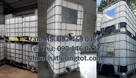 thùng ibc 1000 lít, Bồn nhựa vuông, thùng nhựa 1000l, Thùng đựng hóa chất 1000 lít, Tank nhựa 1000L,