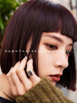 Nhuộm Màu Tím Đỏ Địa Chỉ Nhuộm Màu Uy Tín Giá Rẻ Hoài Đức - Nam Đỗ Hair Salon