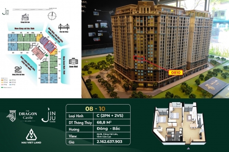 Độc quyền căn 2N view đẹp nhất dự án Dragon Caslte Hạ Long,Báy Cháy