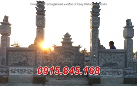 0023+ Mẫu hàng rào lăng mộ đẹp bằng đá