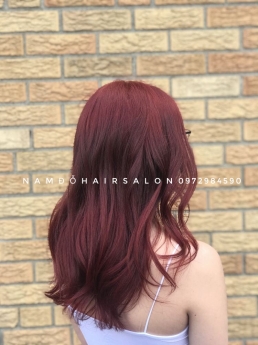 Nhuộm Màu Đỏ Tím Địa Chỉ Cắt Nhuộm Màu Đẹp Giá Rẻ Hoài Đức - Nam Đỗ Hair Salon
