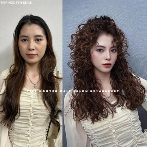 Xoăn sóng lơi đuôi vểnh để mái bay. - Tiệp Nguyễn Hair Salon