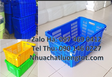 sóng nhựa công nghiệp, rổ nhựa, Két bia, thùng nhựa đựng đồ, Giỏ nhựa 5 bánh xe, Sóng nhựa bít 3T9,