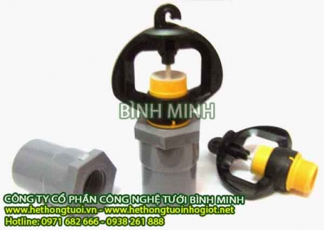 Hệ thống tưới tự động kiểu phun mưa, giá thiết bị tưới phun mưa, béc tưới phun mưa, béc tưới nông ng
