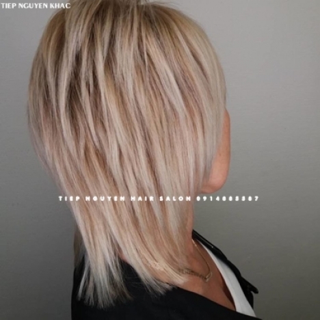 Xoăn sóng nước mái bay, xoăn sóng lơi ngang vai. - Tiệp Nguyễn Hair Salon