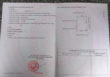 Cần tiền bán gấp lô đất thổ cư Phan Thanh