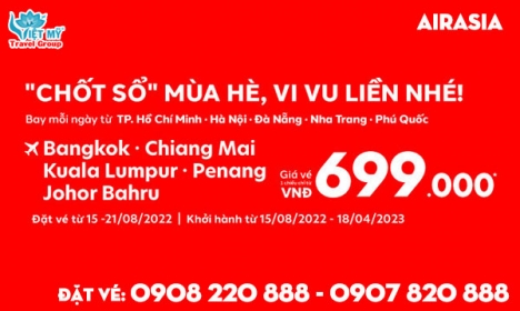 AirAsia khuyến mãi vé bay đi Thái Lan và Malaysia