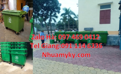 Xe chở rác 660 lít, xe chở rác 1000 lít báo giá xe đẩy rác 660 lít Xe rác 1000 lít nhựa composite,