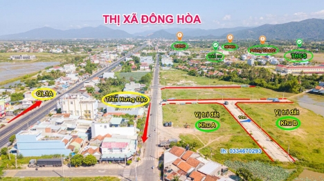 Bán lô đất 140 m2 ngay trung tâm khu hành chính thị xã Đông Hoà - Phú Yên cách  sân bay 10 phút