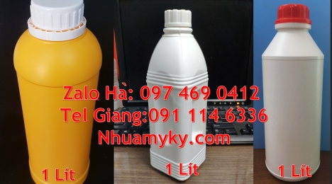 chai  500ml đựng thuốc bảo vệ thực vật. Chai nhựa 30ml 50ml đựng axit, Chai nhựa 1000ml đựng hóa chấ