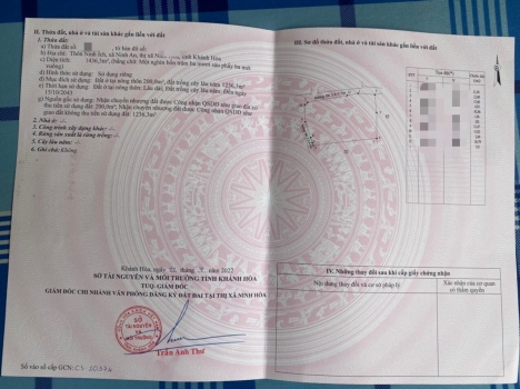 1436m2 đất Ninh Ích - Ninh An giá chỉ hơn 2 tr/m2 cho nhà đầu tư