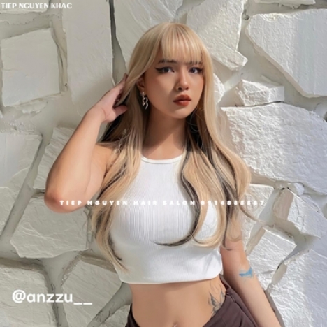 Tóc uốn layer, tóc xoăn sóng nước cho hội chị em mặt tròn. - Tiệp Nguyễn Hair Salon