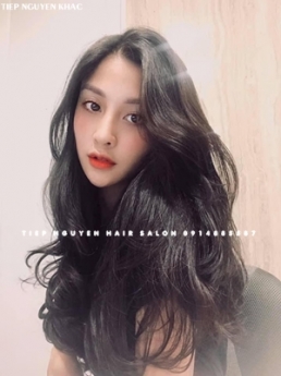 Tóc layer, tóc xoăn sóng nước nhẹ nhàng cá tính. - Tiệp Nguyễn. Hair Salon