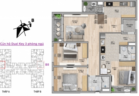 CHÍNH CHỦ BÁN CĂN HỘ CHUNG CƯ CAO CẤP THE ZEI MỸ ĐÌNH, NAM TỪ LIÊM,3PN FUL NỘI THẤT GIÁ CHỈ HƠN 5TỶ